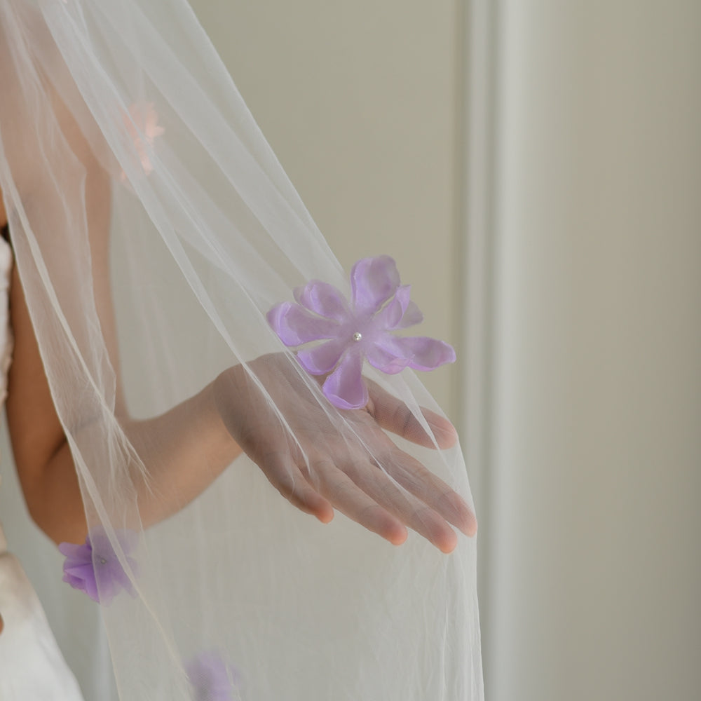 M159 ivory pearl mesh hair comb