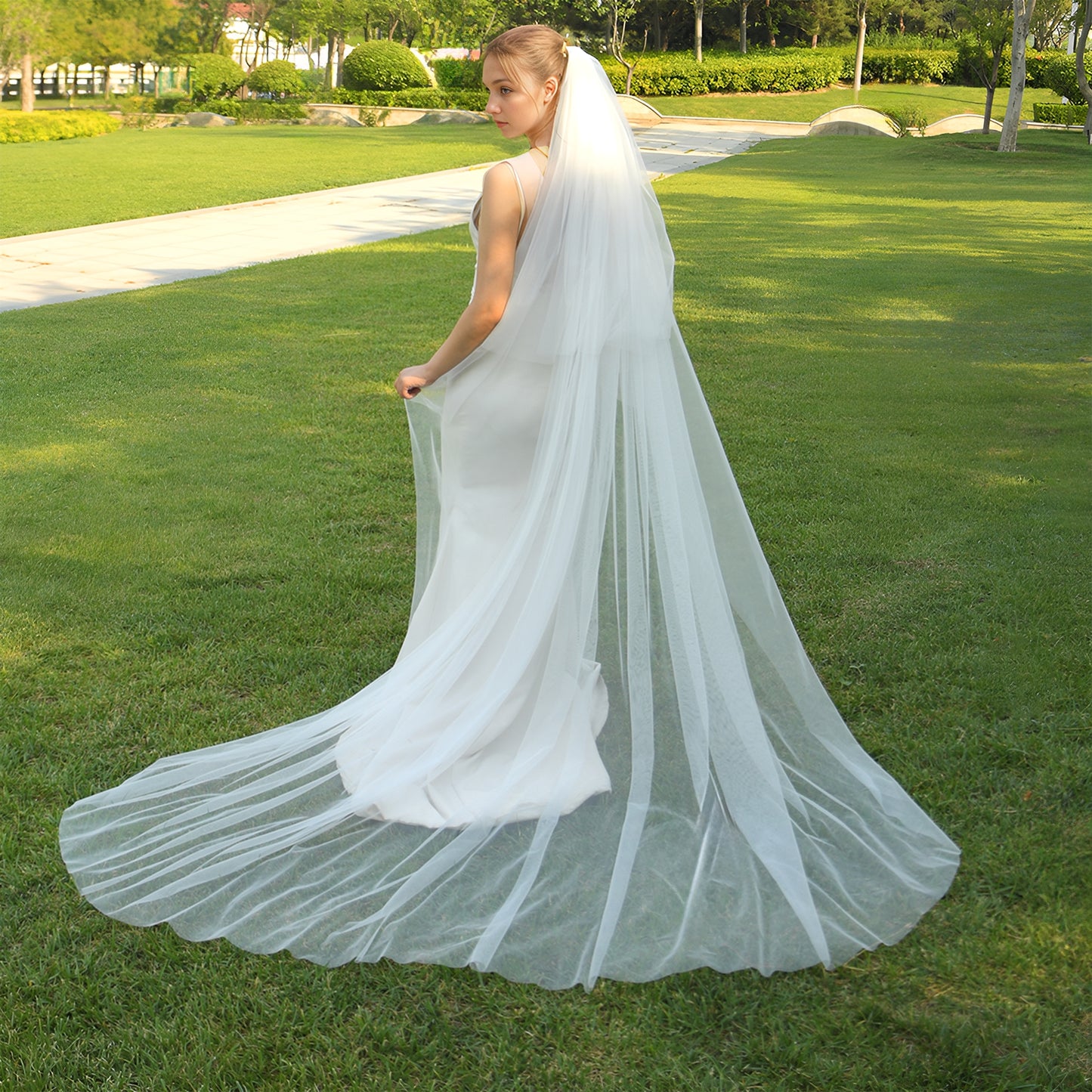 M171-I ivory mesh hair comb