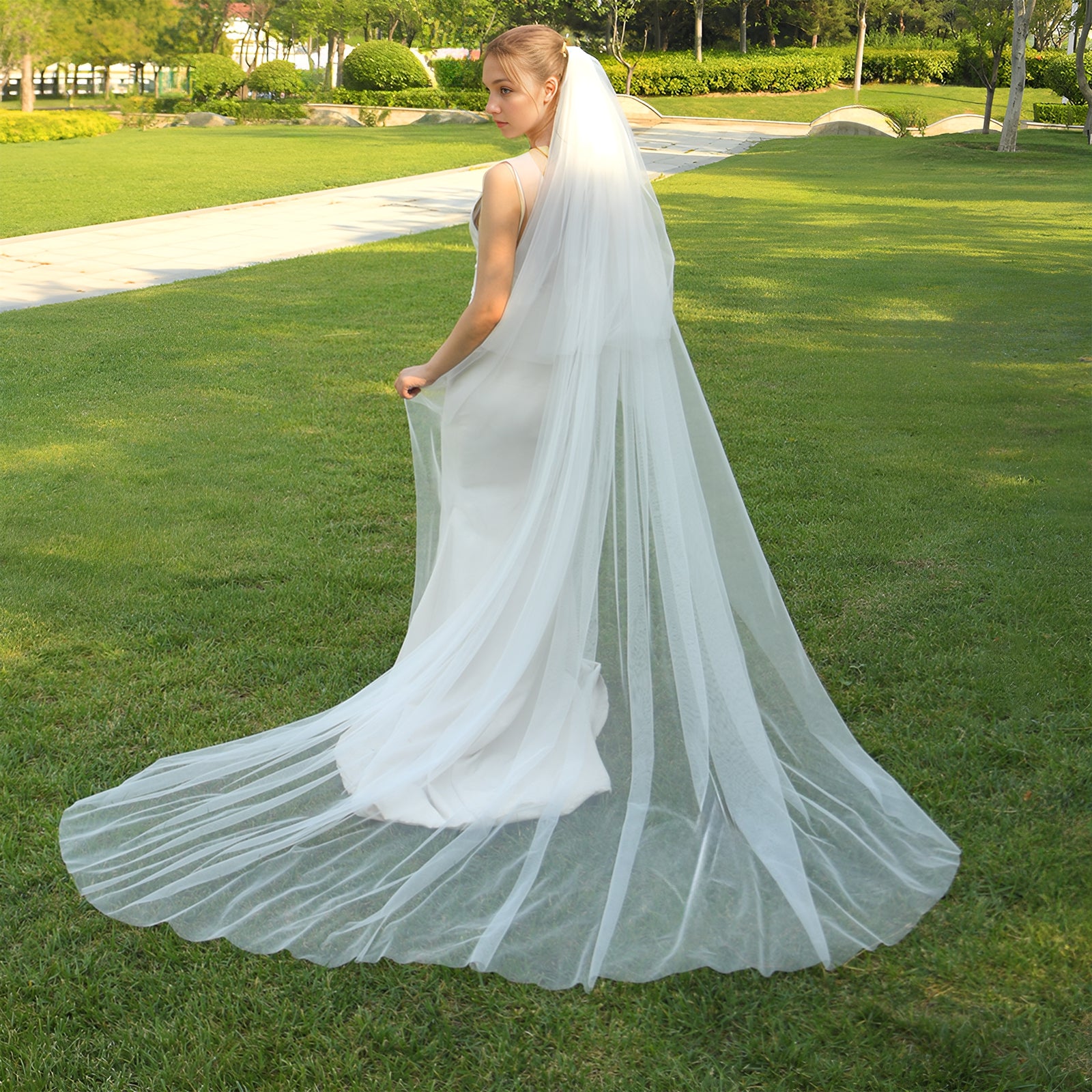 M171-I ivory mesh hair comb