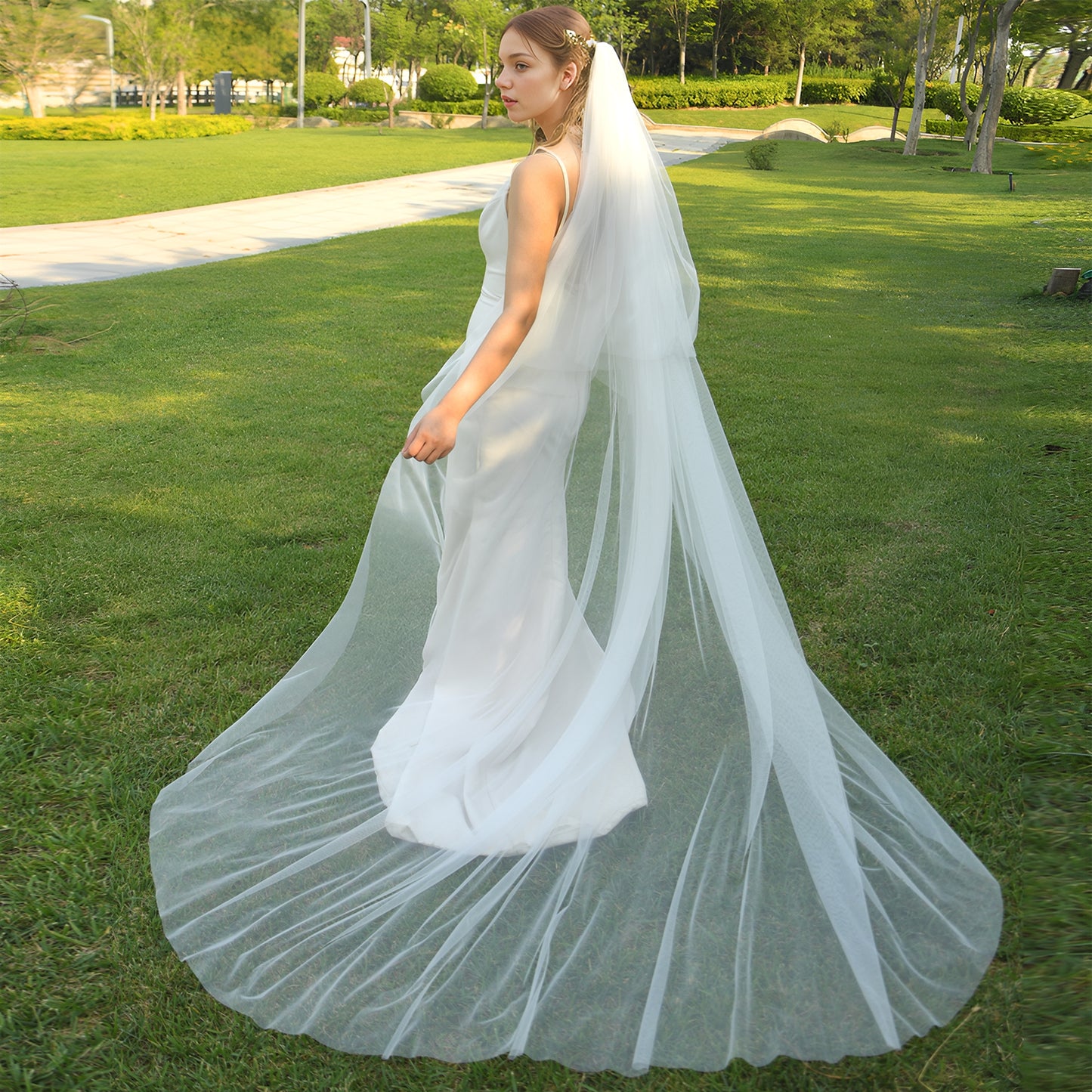 M171-I ivory mesh hair comb