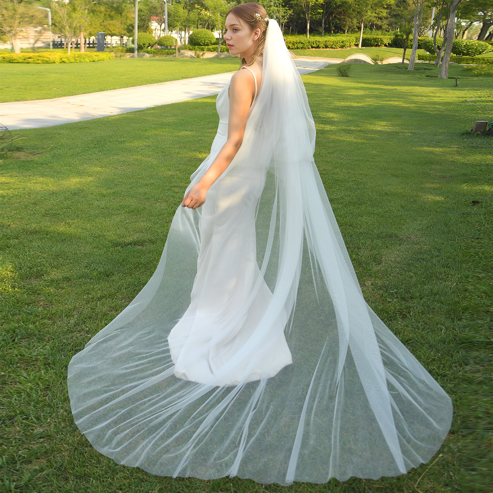 M171-I ivory mesh hair comb