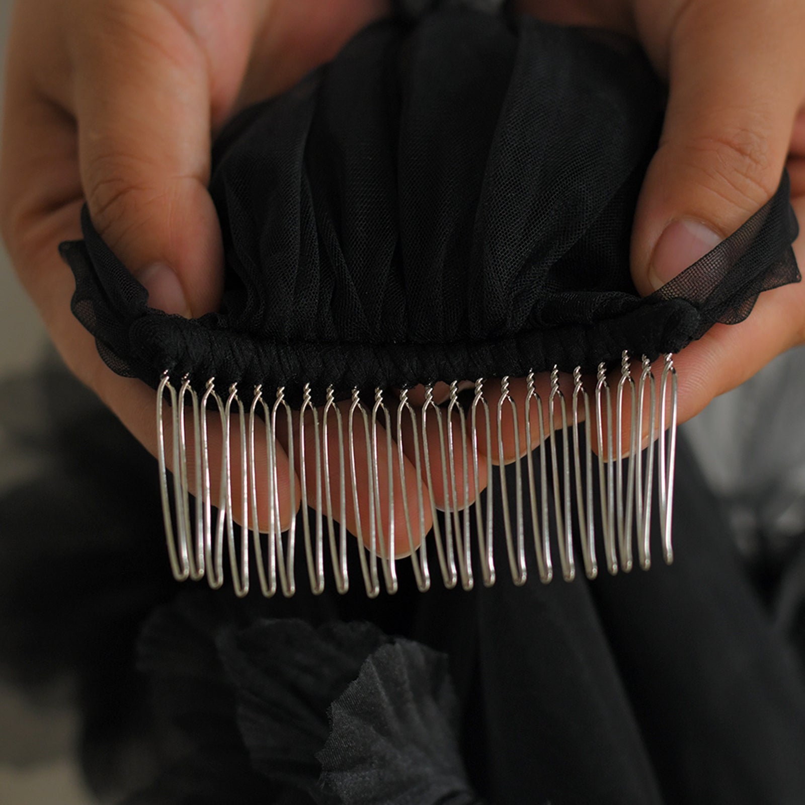 M178 black mesh veil