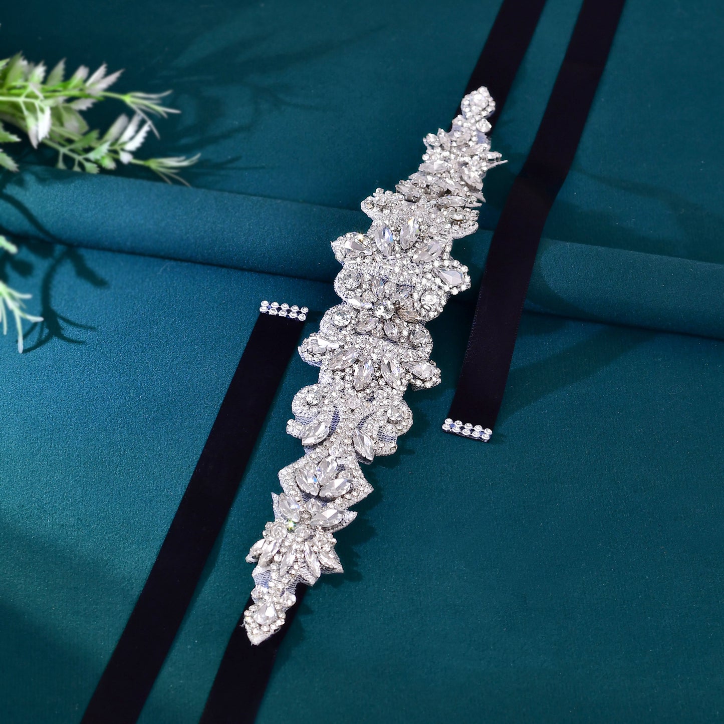 BRIDELLA BS12 Ladies Rhinestone Belt Adjustable Bow To Slim Waist Suitable For Weddings Parties And Daily Wear Plus Size And Regular Size