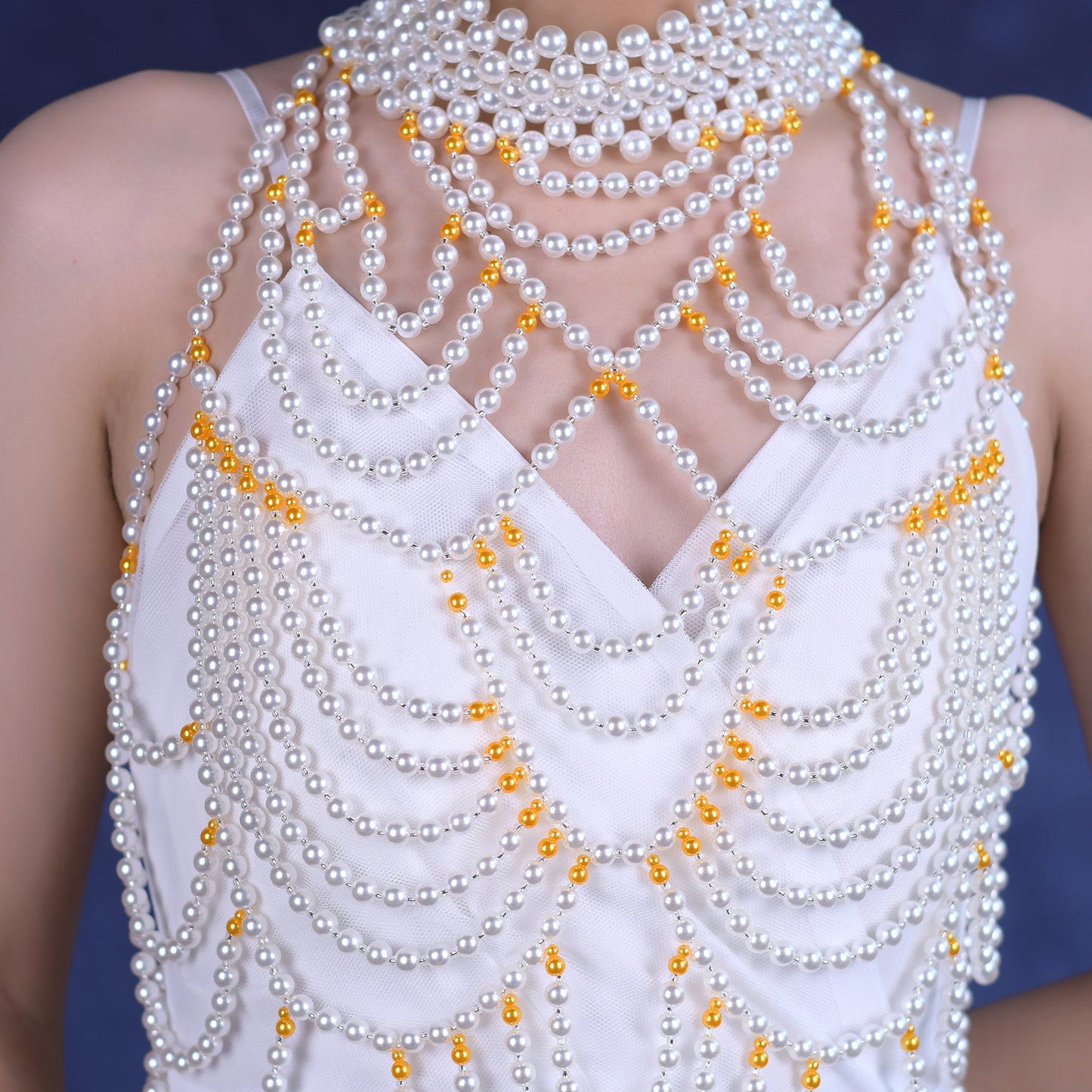 VG100 ivory pearl shawl