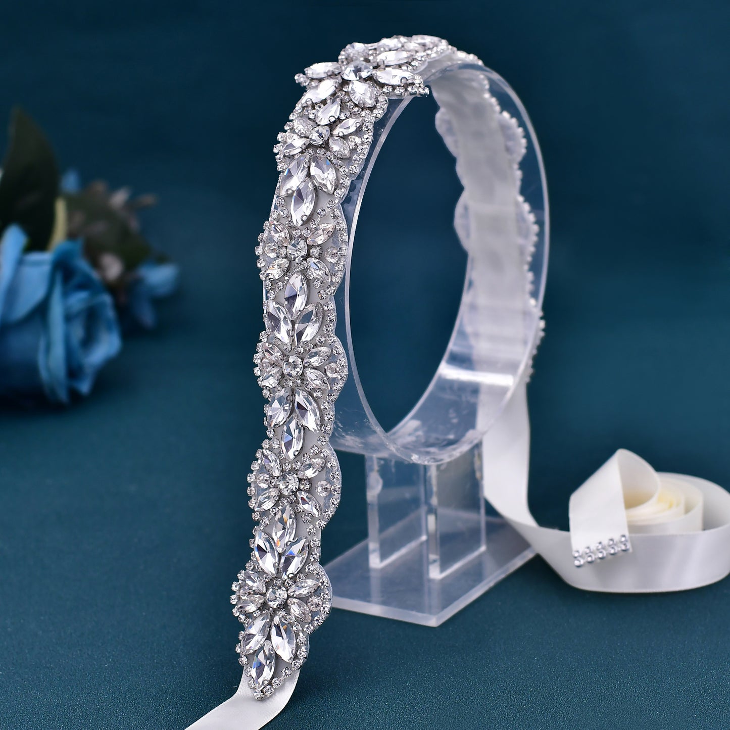 BRIDELLA BS21 New Diamond Wedding Belts Womens Dress Accessories