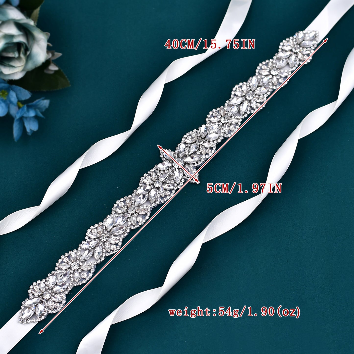 BRIDELLA BS21 New Diamond Wedding Belts Womens Dress Accessories