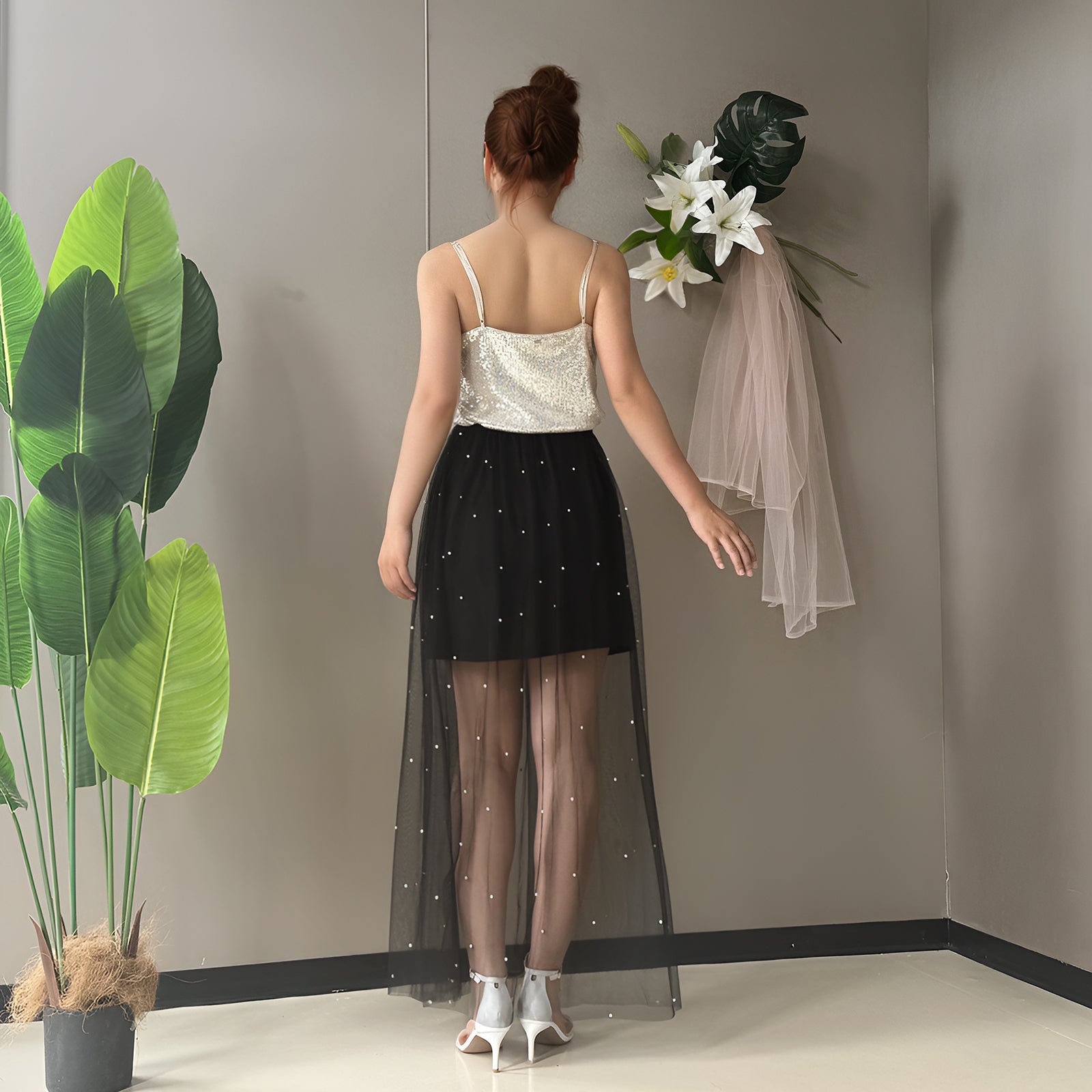 V210-B black pearl mesh accessory