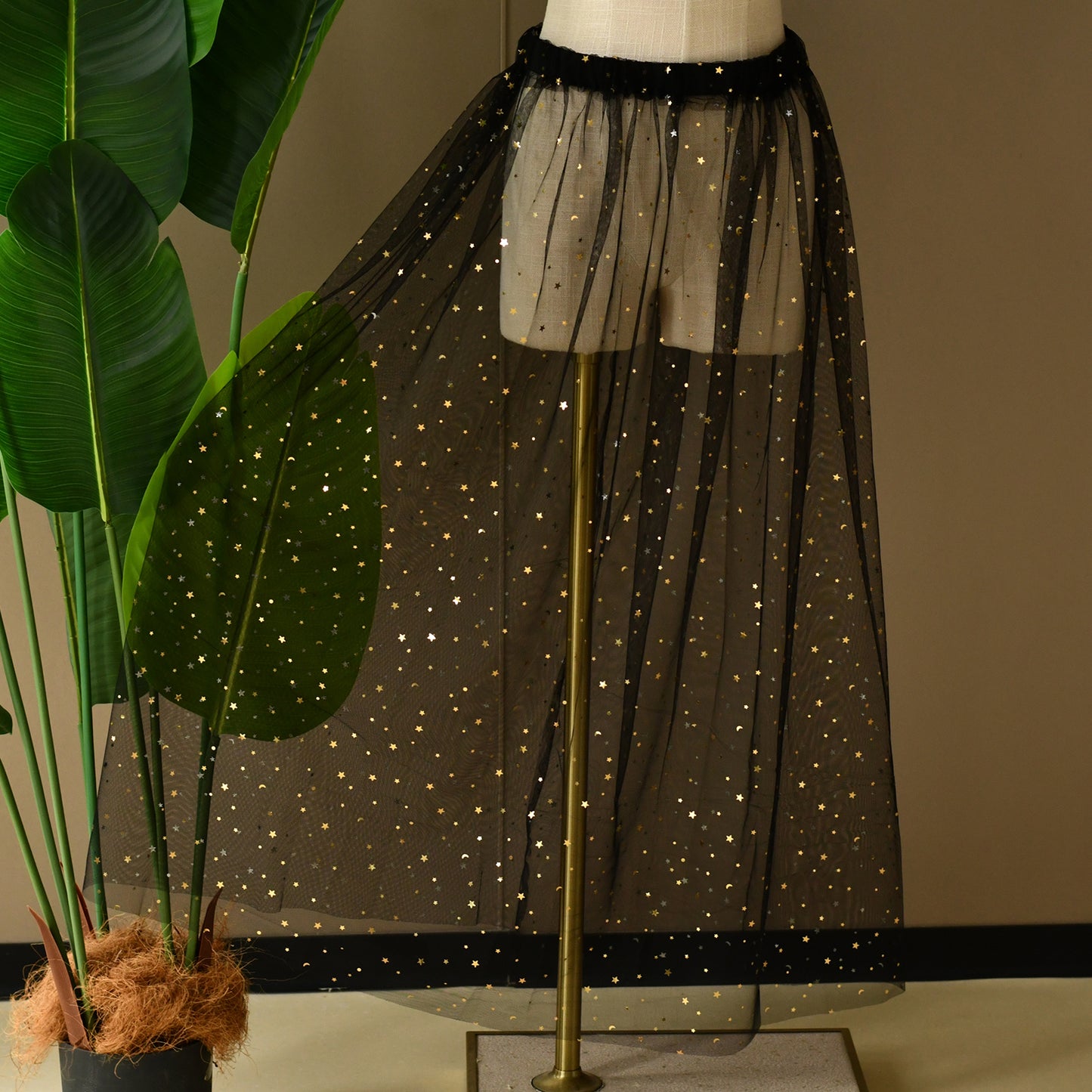 V210B-B black mesh sequins accessory