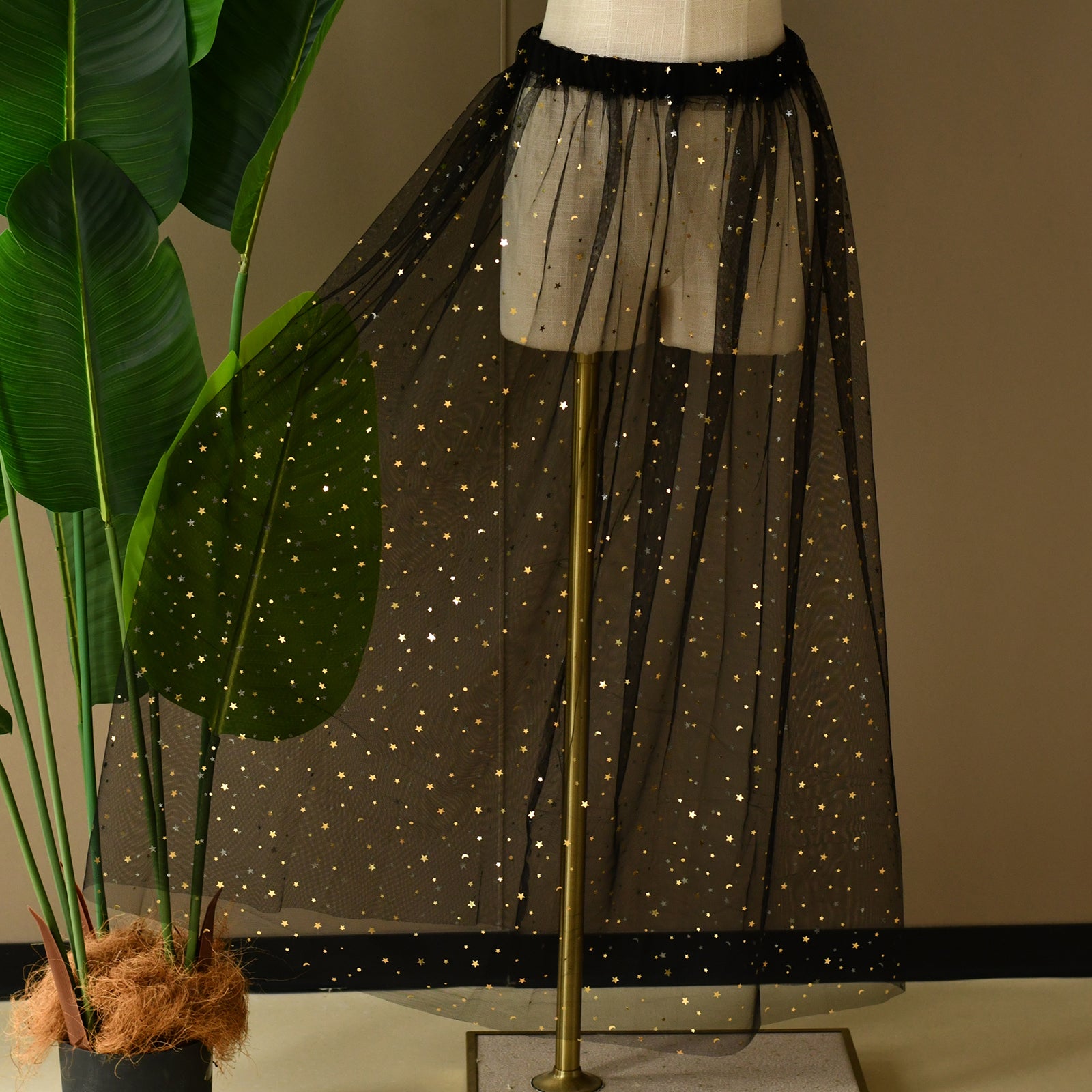 V210B-B black mesh sequins accessory