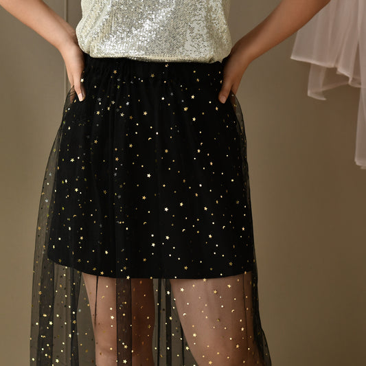 V210B-B black mesh sequins accessory