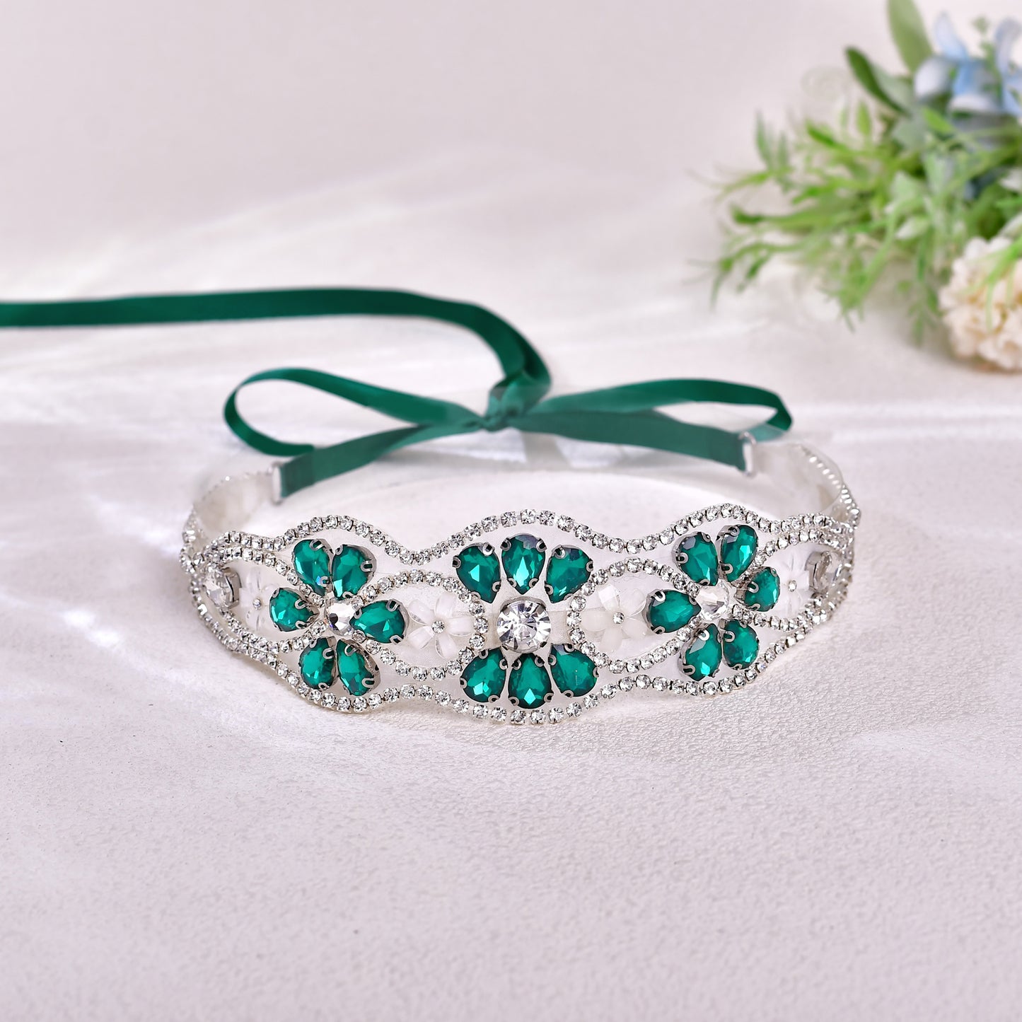 BRIDELLA BS240KL Wedding Dress Belt Hollow Color Rhinestone Wedding Accessories