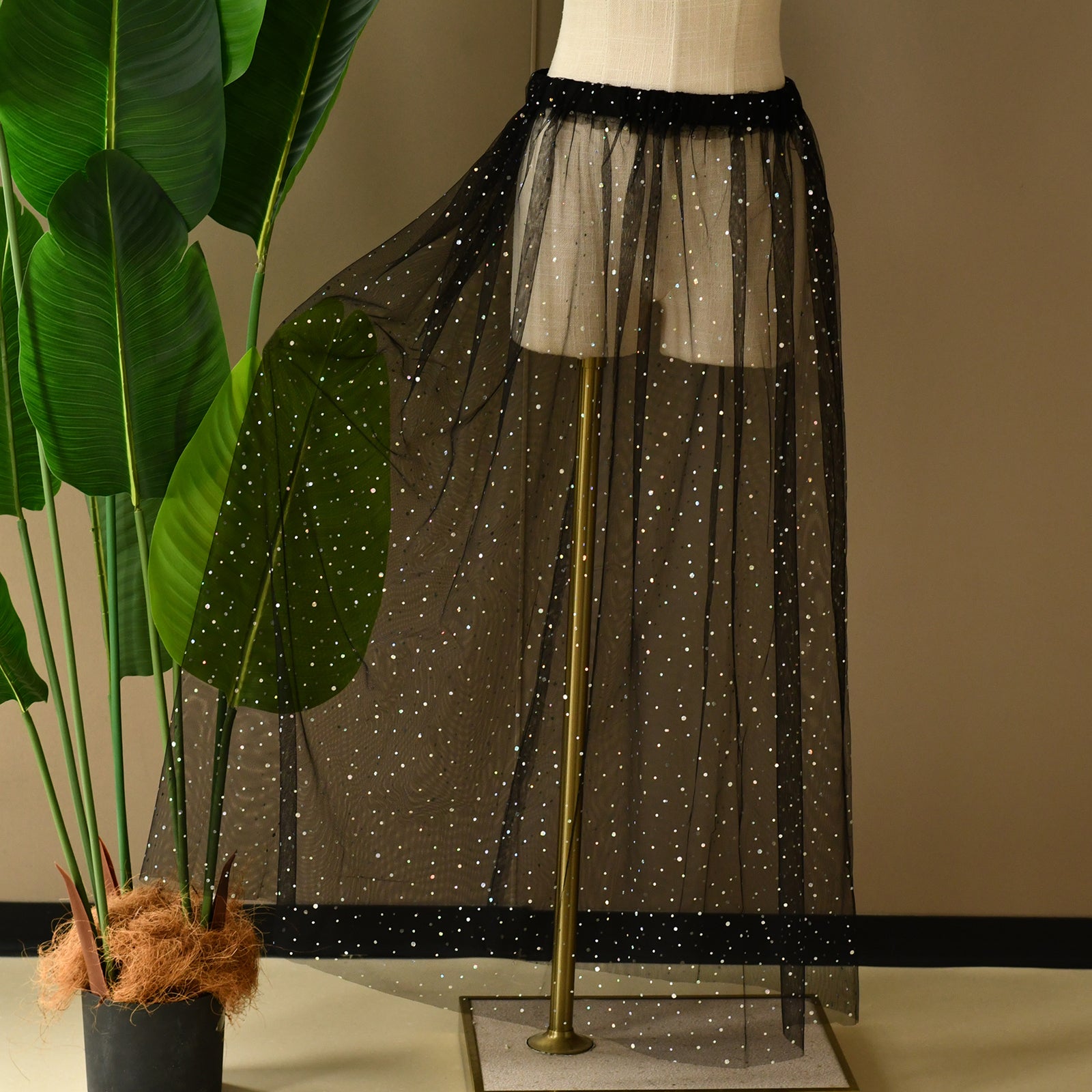 V210A-B black mesh sequins accessory