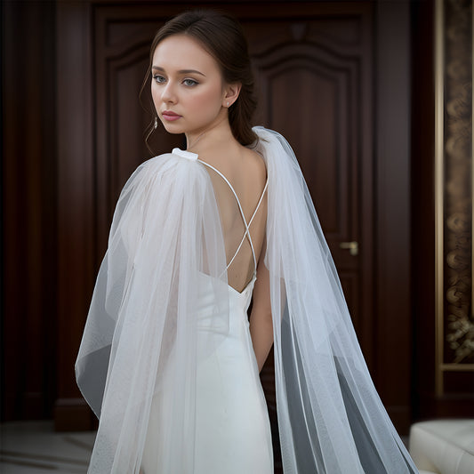 VG111-I ivory mesh shawl