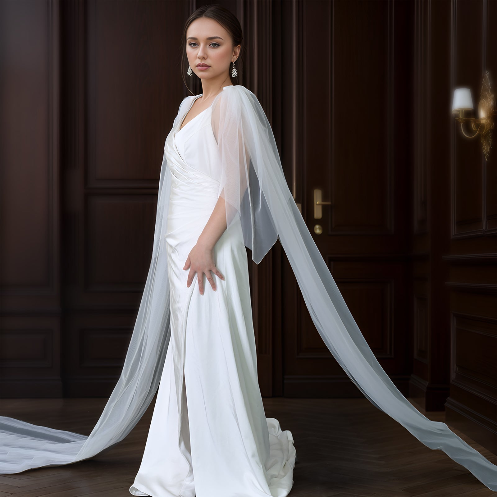 VG111-I ivory mesh shawl