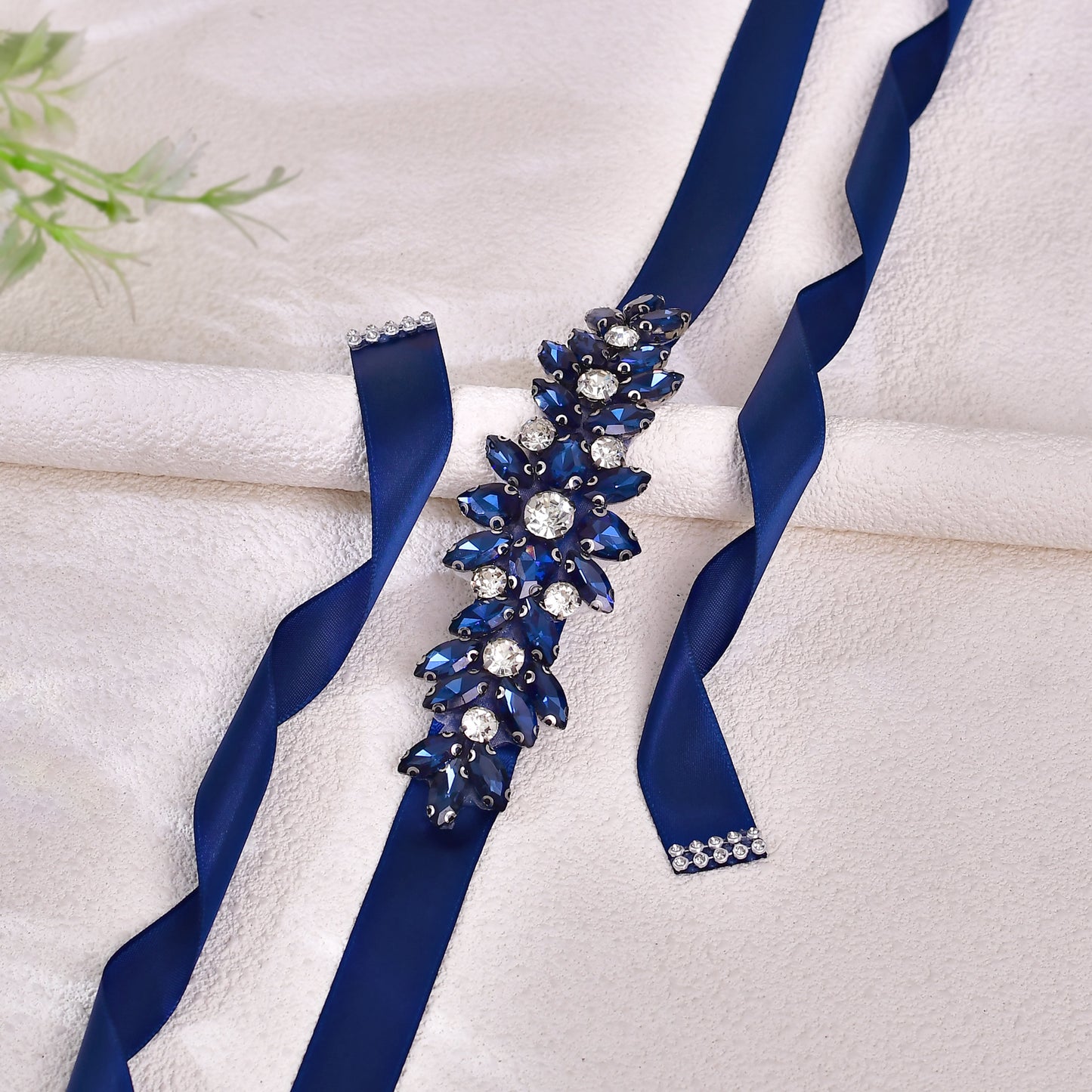 BS243ML-Navy Blue blue rhinestone belt