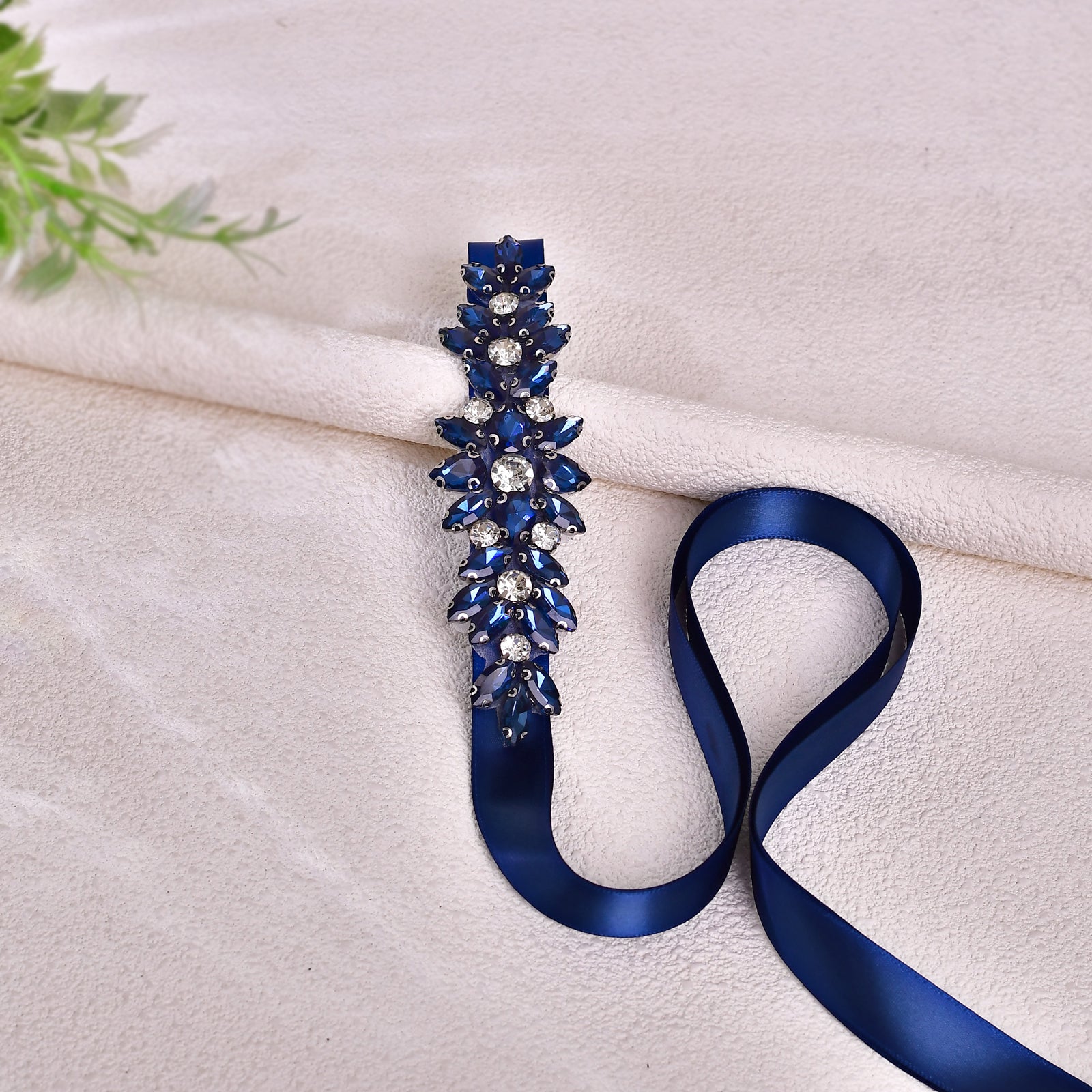 BS243ML-Navy Blue blue rhinestone belt
