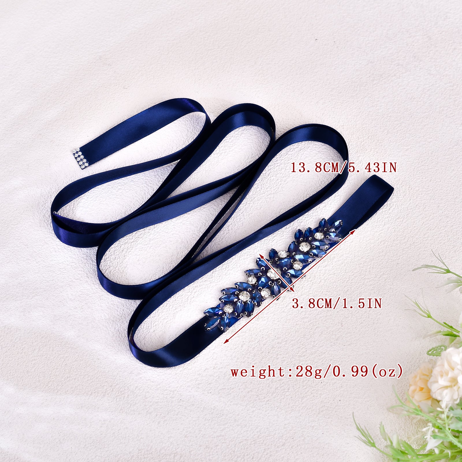 BS243ML-Navy Blue blue rhinestone belt