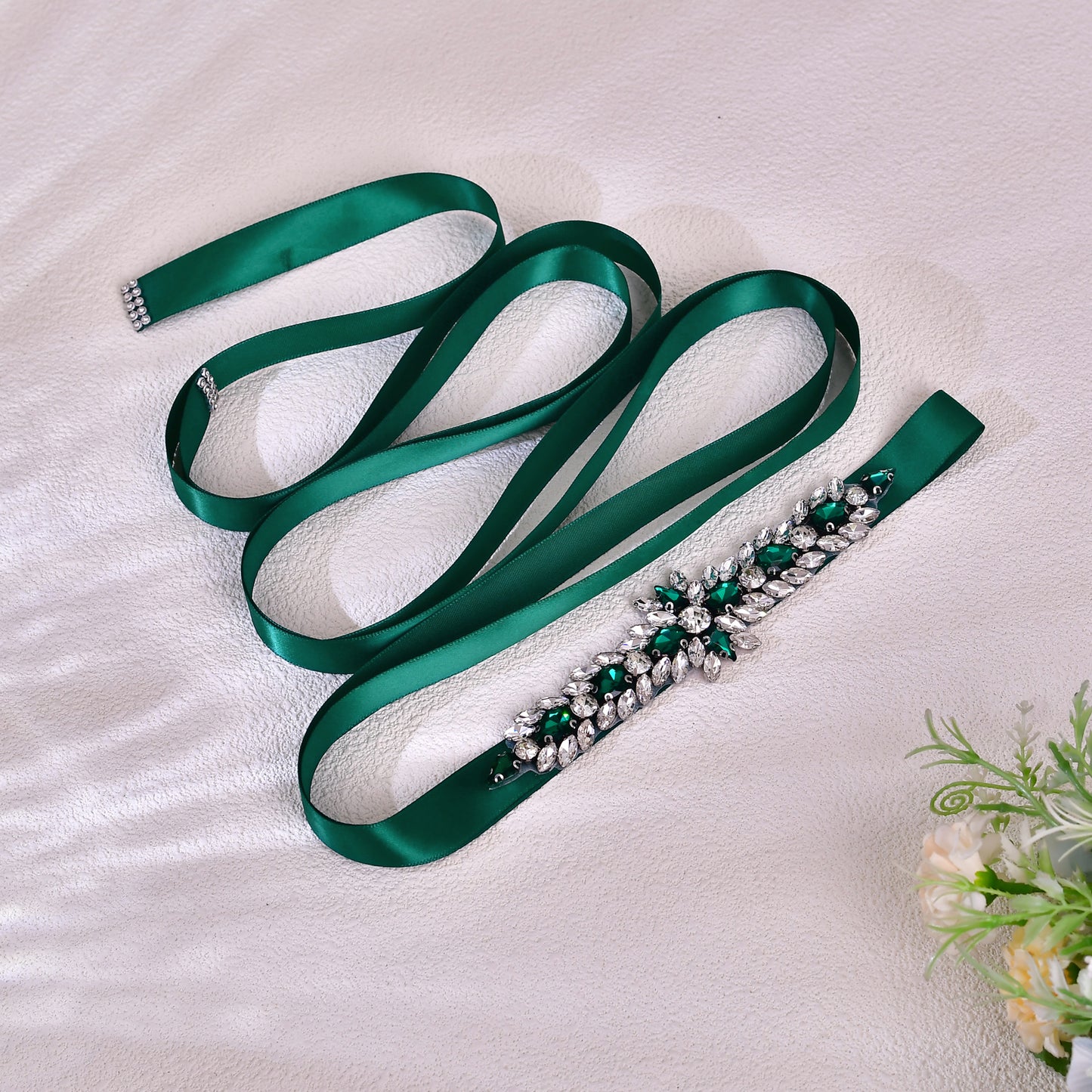 BS191KL-Green green rhinestone belt