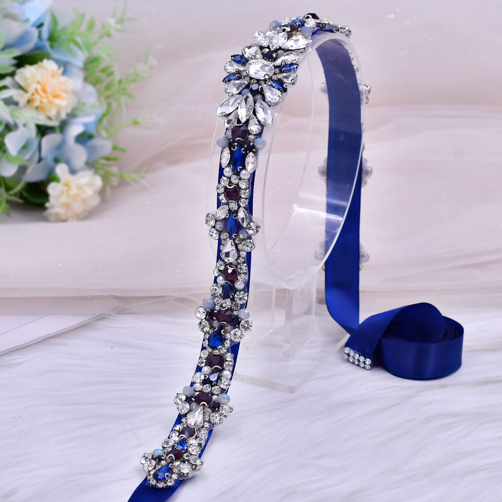 BRIDELLA BS125ML Ladies Fashion Item Luxury Rhinestone Waist Belt Surprise Party Theme Party Royal Party Decoration Belt