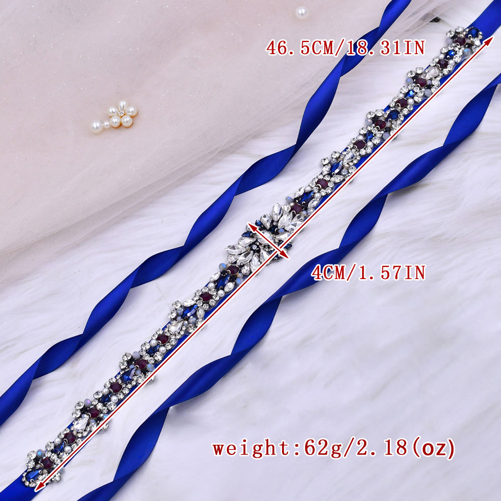BRIDELLA BS125ML Ladies Fashion Item Luxury Rhinestone Waist Belt Surprise Party Theme Party Royal Party Decoration Belt