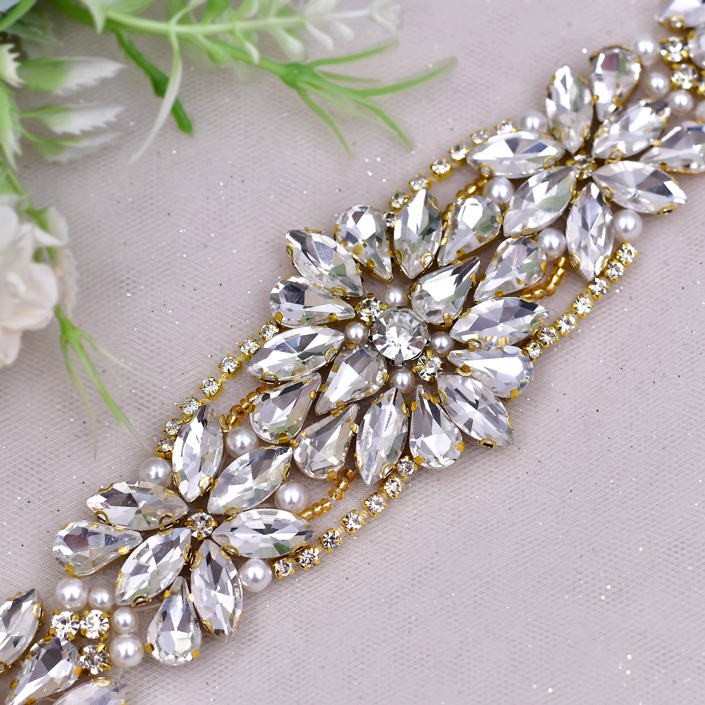 BRIDELLA BS131 Original Design Bridal Wedding Dress Decoration Belt Banquet Style Accessories