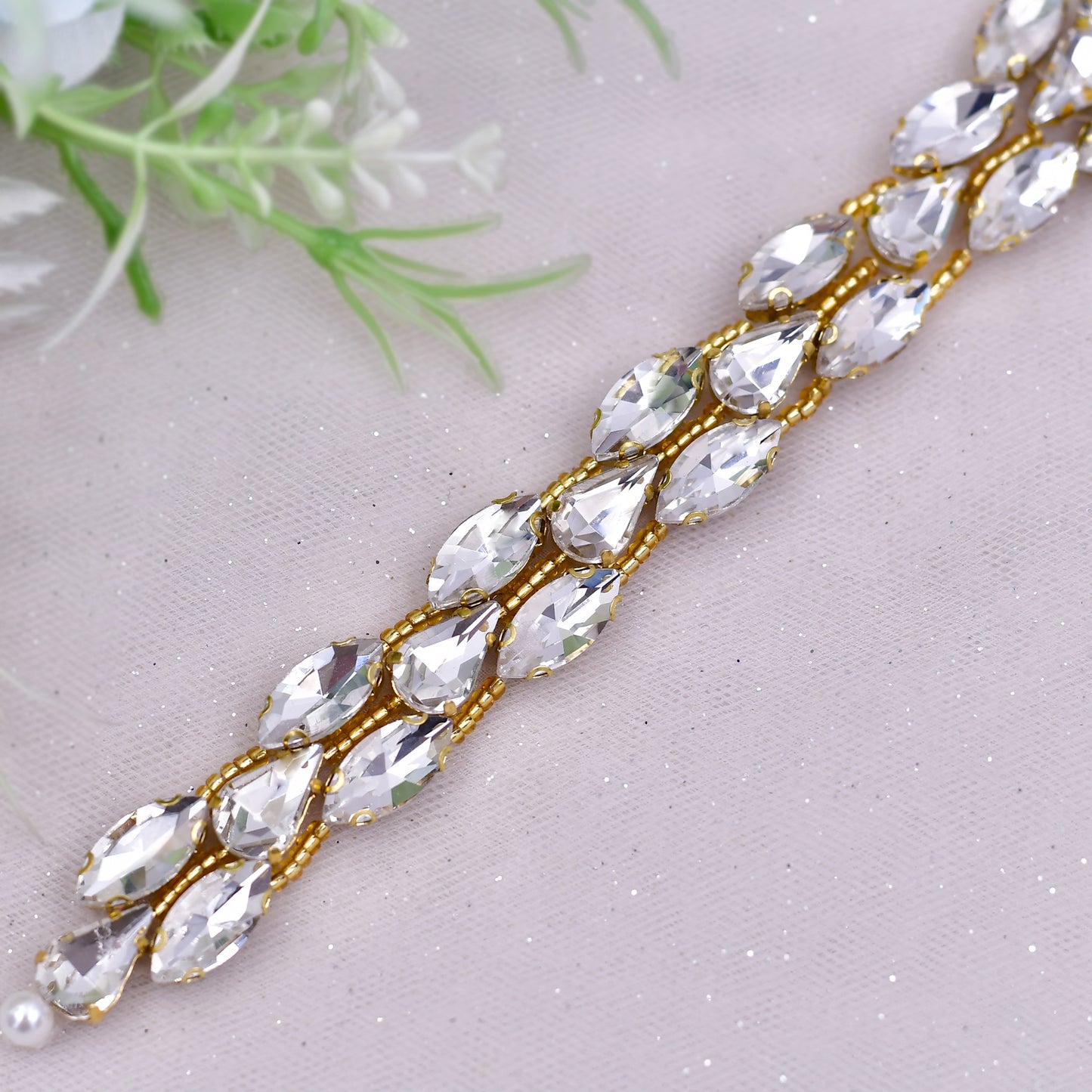 BRIDELLA BS131 Original Design Bridal Wedding Dress Decoration Belt Banquet Style Accessories