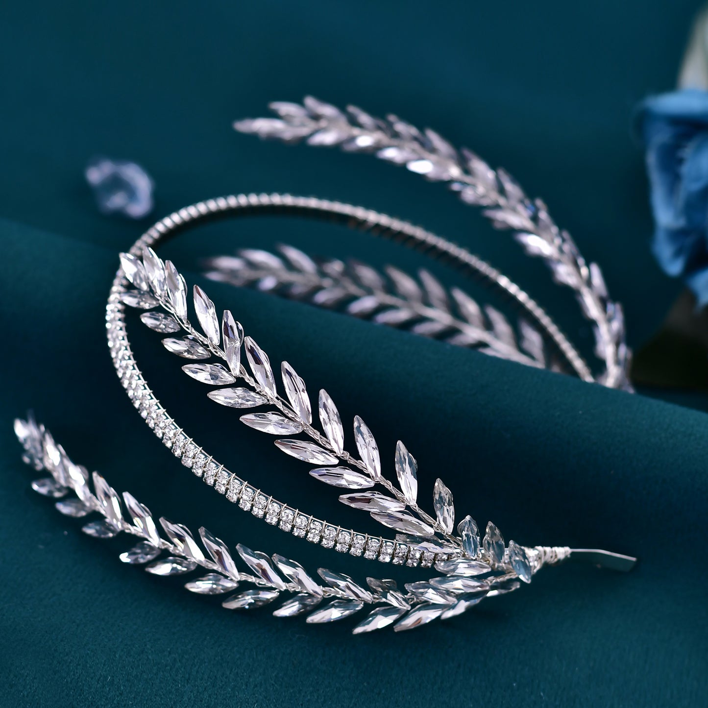 BRIDELLA BHP528 Silvery Rhinestone Headband for Woman Bridal Headpieces Wedding Hair Accessories Party Brides Hairbands Girls Headdress