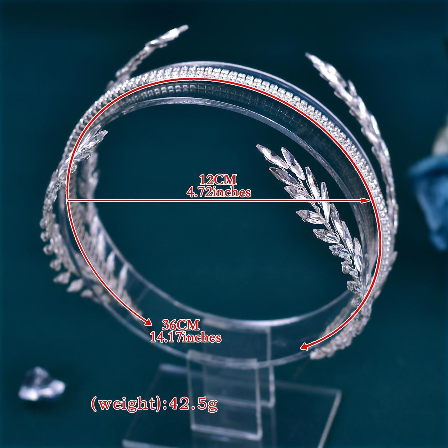 BRIDELLA BHP528 Silvery Rhinestone Headband for Woman Bridal Headpieces Wedding Hair Accessories Party Brides Hairbands Girls Headdress