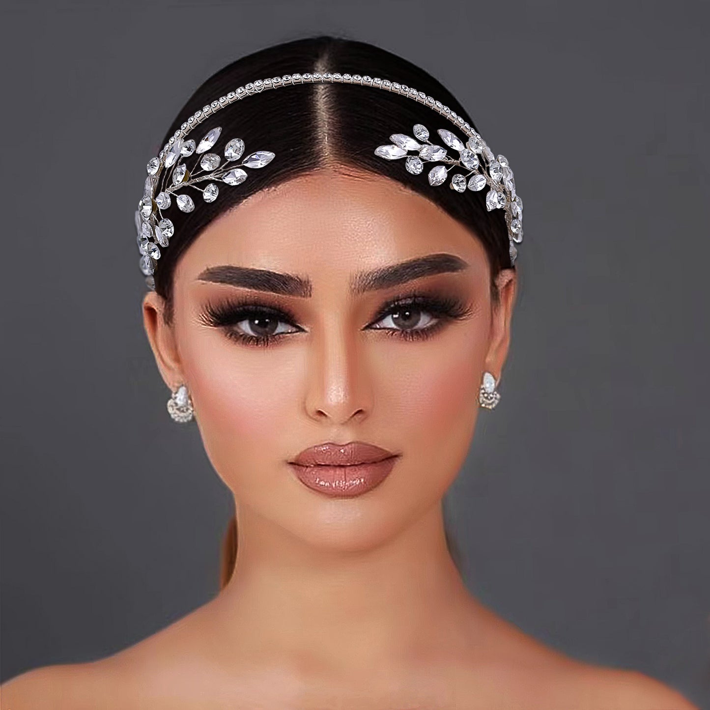 BRIDELLA BHP531 Woman Headdress for Party Wedding Hair Accessories Rhinestone Bridal Headband Head Hoop Girl Bride Headpiece