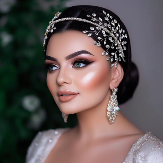 BRIDELLA BHP534 Rhinestone Bridal Headband Women Hair Hoop Wedding Tiara Hair Accessories Party Girls Headwear Bride Headdress