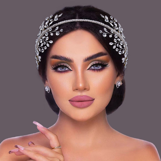 BHP534-S silver rhinestone tiara