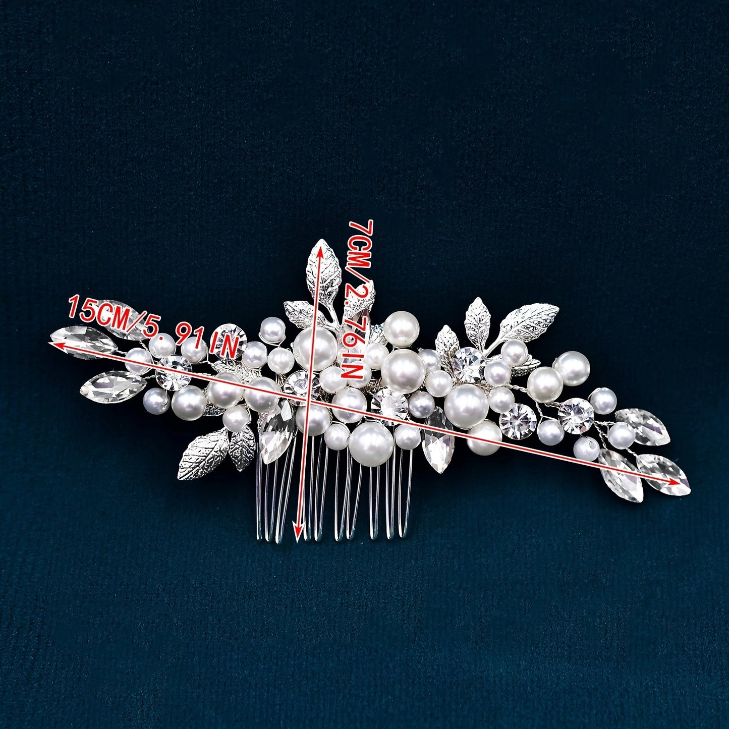 BRIDELLA BHP596 Pearl Bride Headdress Hair Comb Handmade Wedding Hair Accessories Bridesmaid Bridal Hair Clip for Party