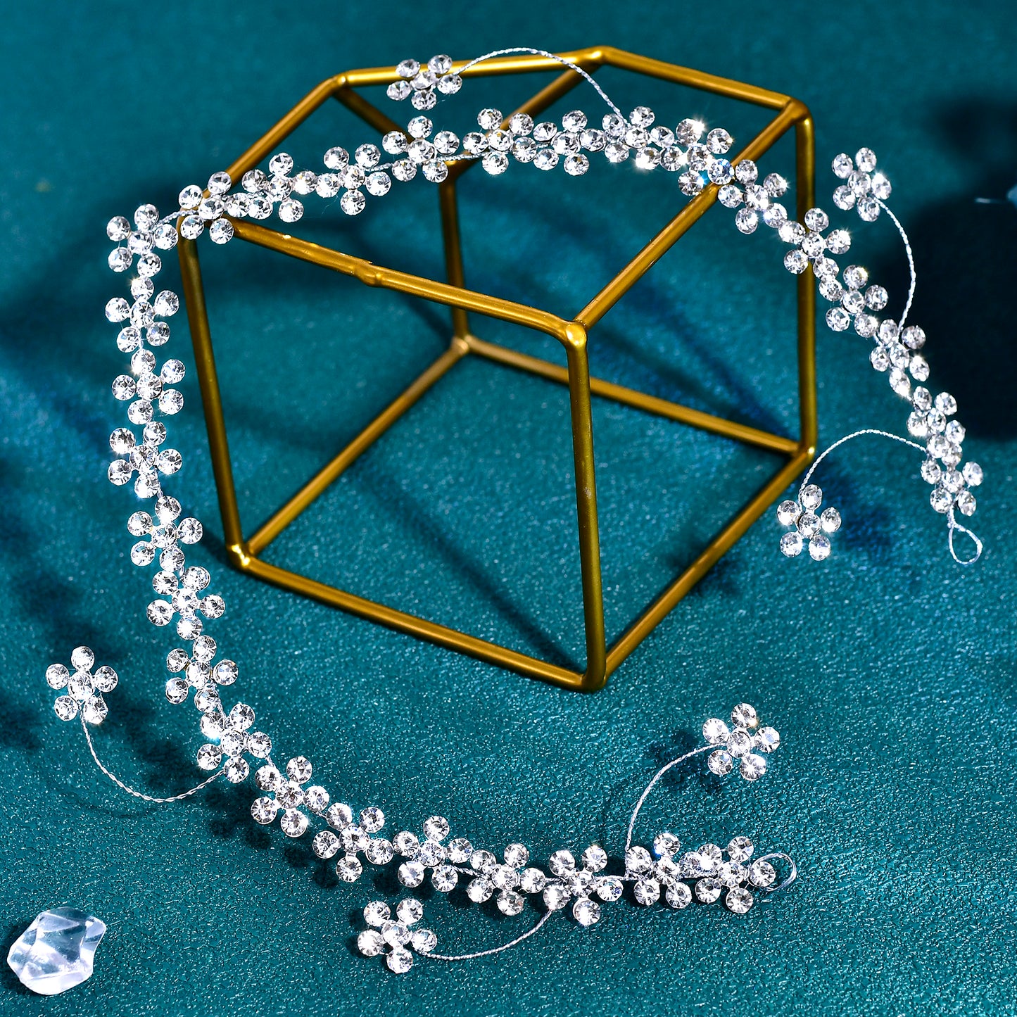 BRIDELLA BHP823 Rhinestone Flower Forehead Bridal Headband Bohemian Bride Headpiece Woman Wedding Headpieces Hair Accessories