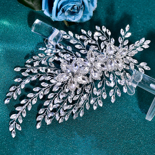 BHP852-S silver rhinestone headband