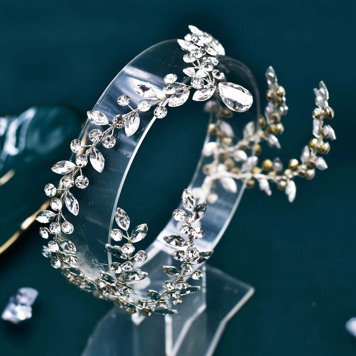 BRIDELLA BHP599  Forehead Headband Sparkling Rhinestone Headpieces For Wedding Women Prom Party Head Jewelry Accessories