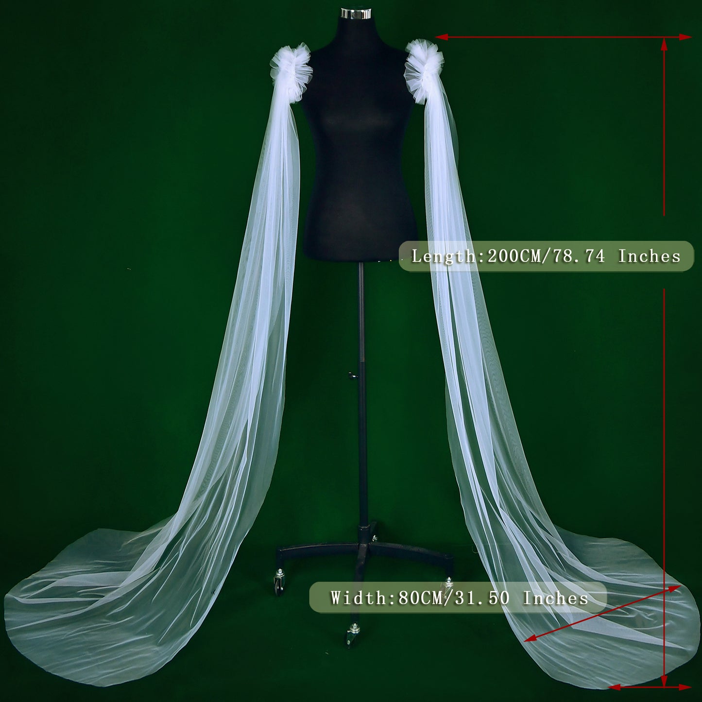BRIDELLA BMM03 Simple Long Bridal Sleeve Wedding Dress With Detachable False Sleeves For Stage Performances