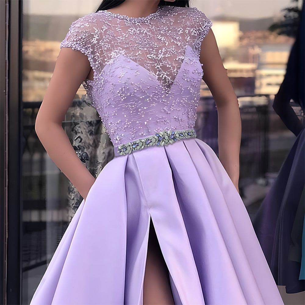 BRIDELLA BS57-LA American Wedding Belts Romantic Lavender Purple Rhinestone Party Dress Womens Belt
