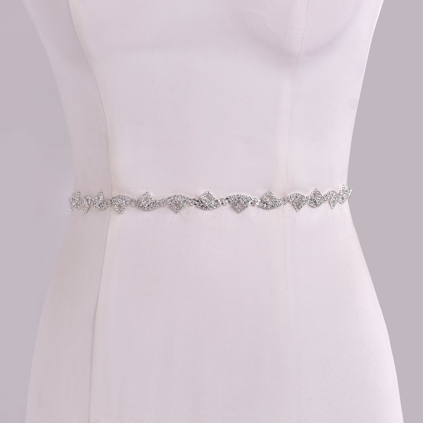 BRIDELLA BS266 Silver Chain Clause Alloy Belt Niche And Exquisite Party Belt