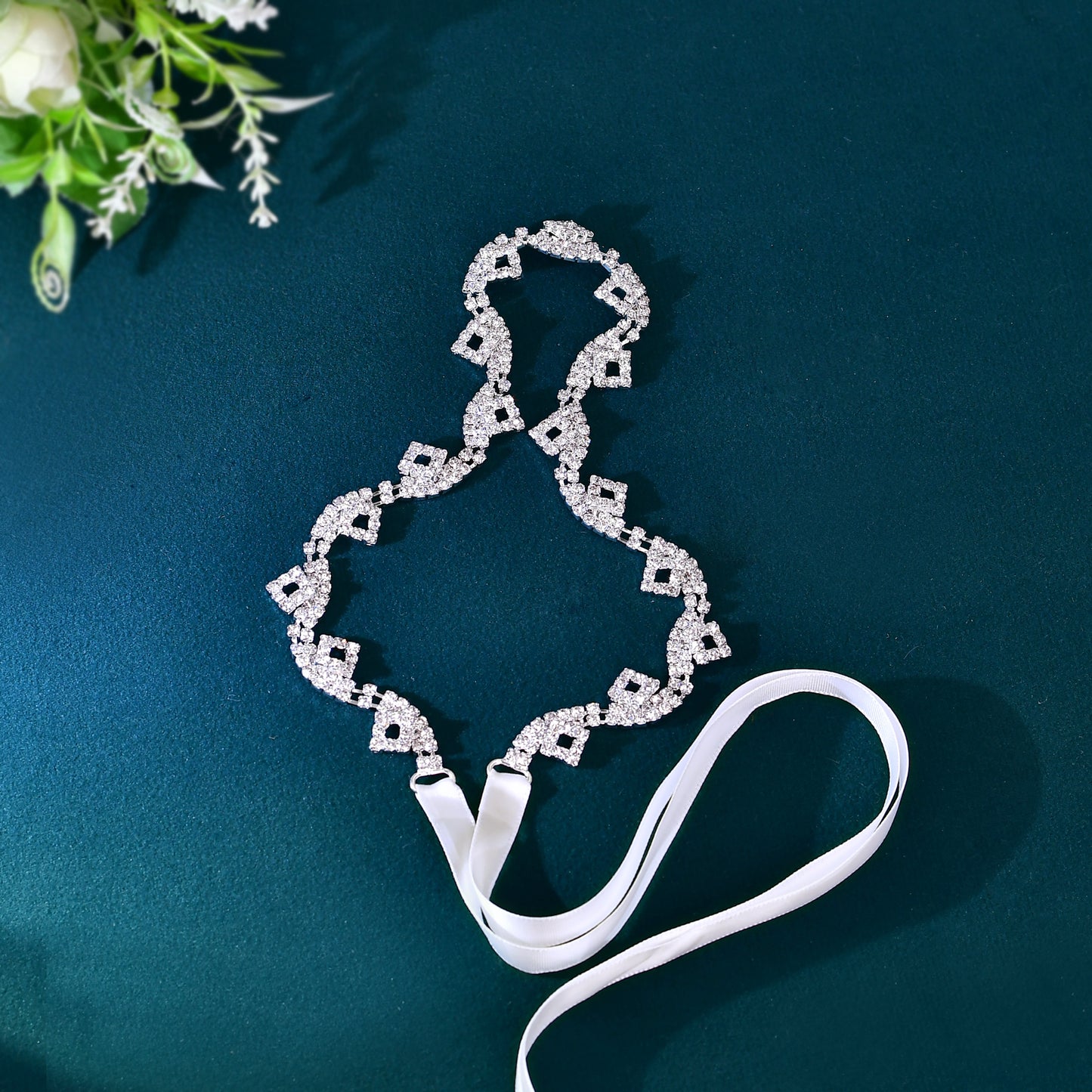 BRIDELLA BS266 Silver Chain Clause Alloy Belt Niche And Exquisite Party Belt