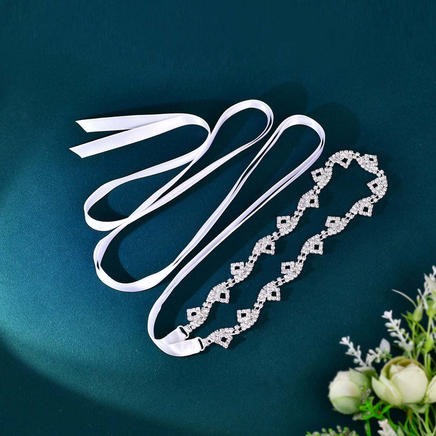 BRIDELLA BS266 Silver Chain Clause Alloy Belt Niche And Exquisite Party Belt