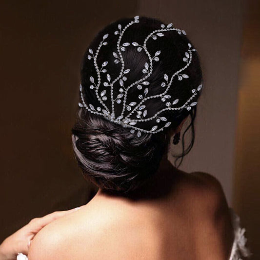 BRIDELLA BHP481 Fashion Bridal Tiara Rhinestone Wedding Head Piece Bride Side Comb Wedding Hair Accessories Women Girl Headwear