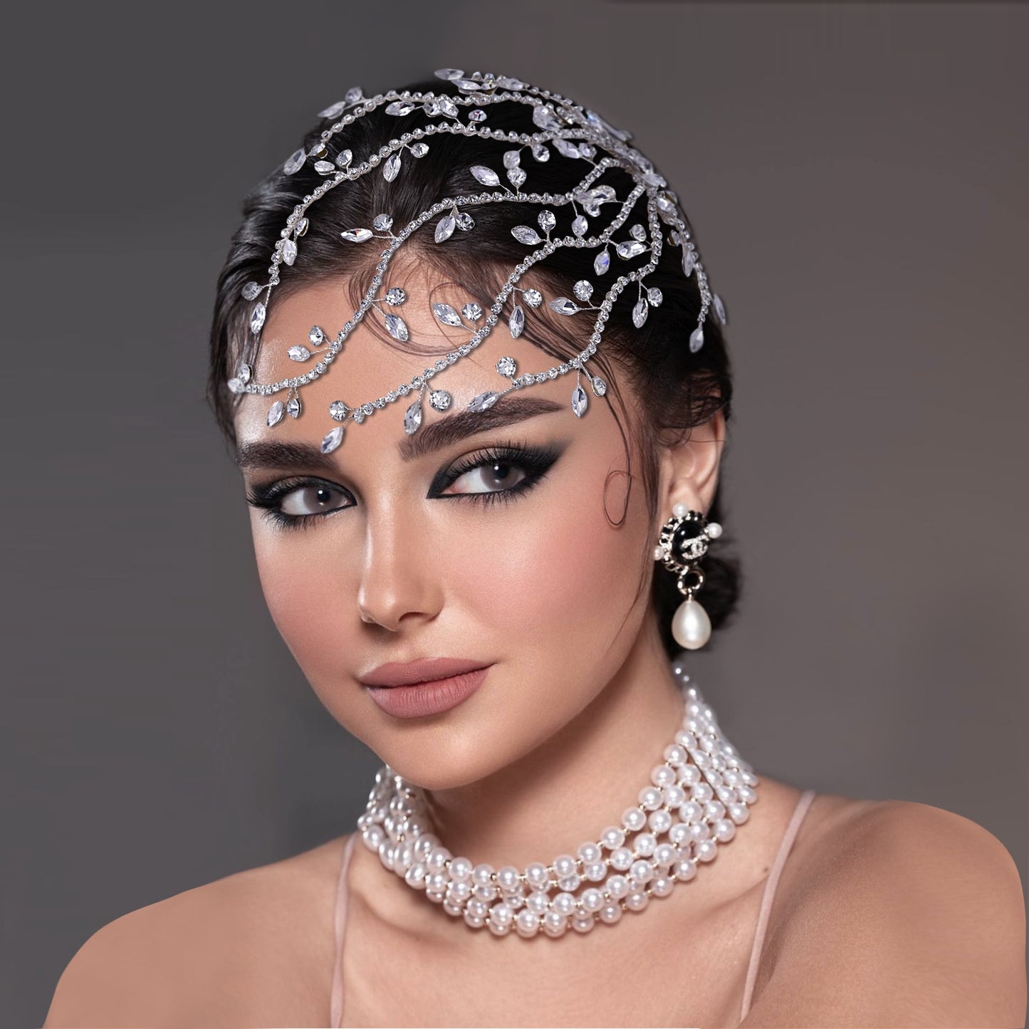 BRIDELLA BHP481 Fashion Bridal Tiara Rhinestone Wedding Head Piece Bride Side Comb Wedding Hair Accessories Women Girl Headwear