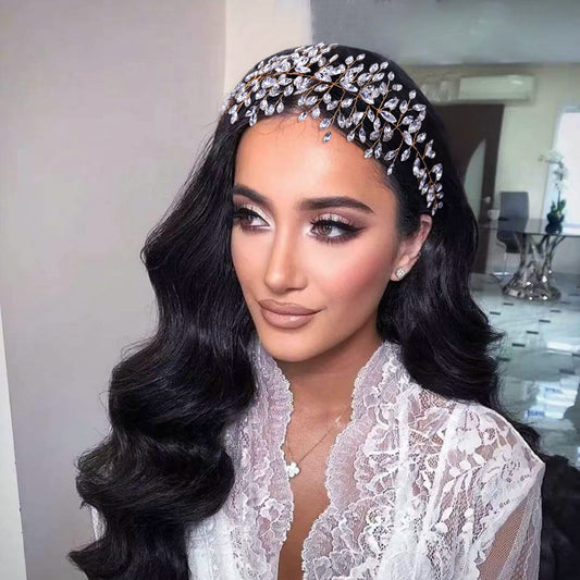BHP237-G gold rhinestone headband