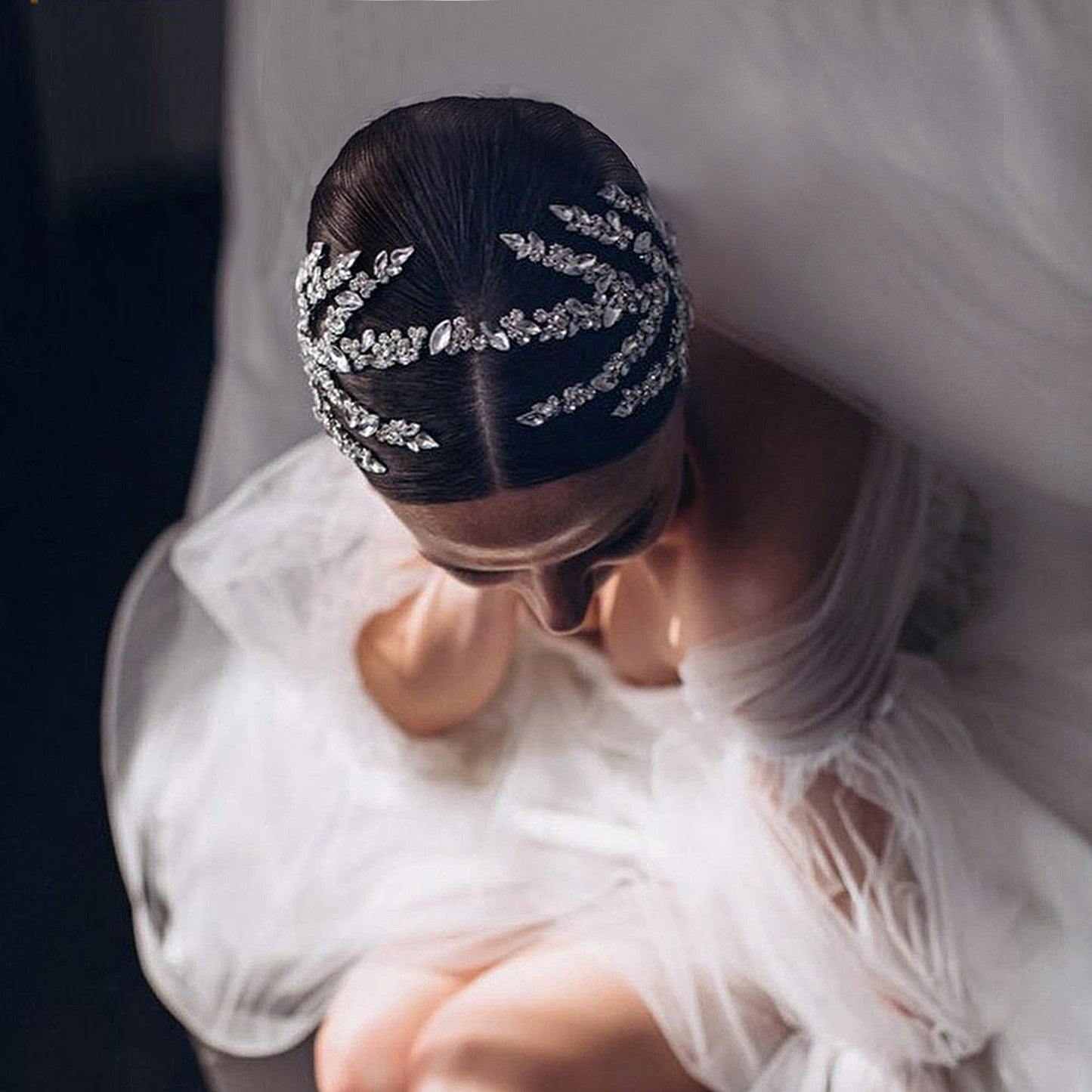 BRIDELLA BHP425 Wedding Tiara and Crown Rhinestone Headpiece Wedding Hair Accessories Women Bride Headwear Bridal Headband
