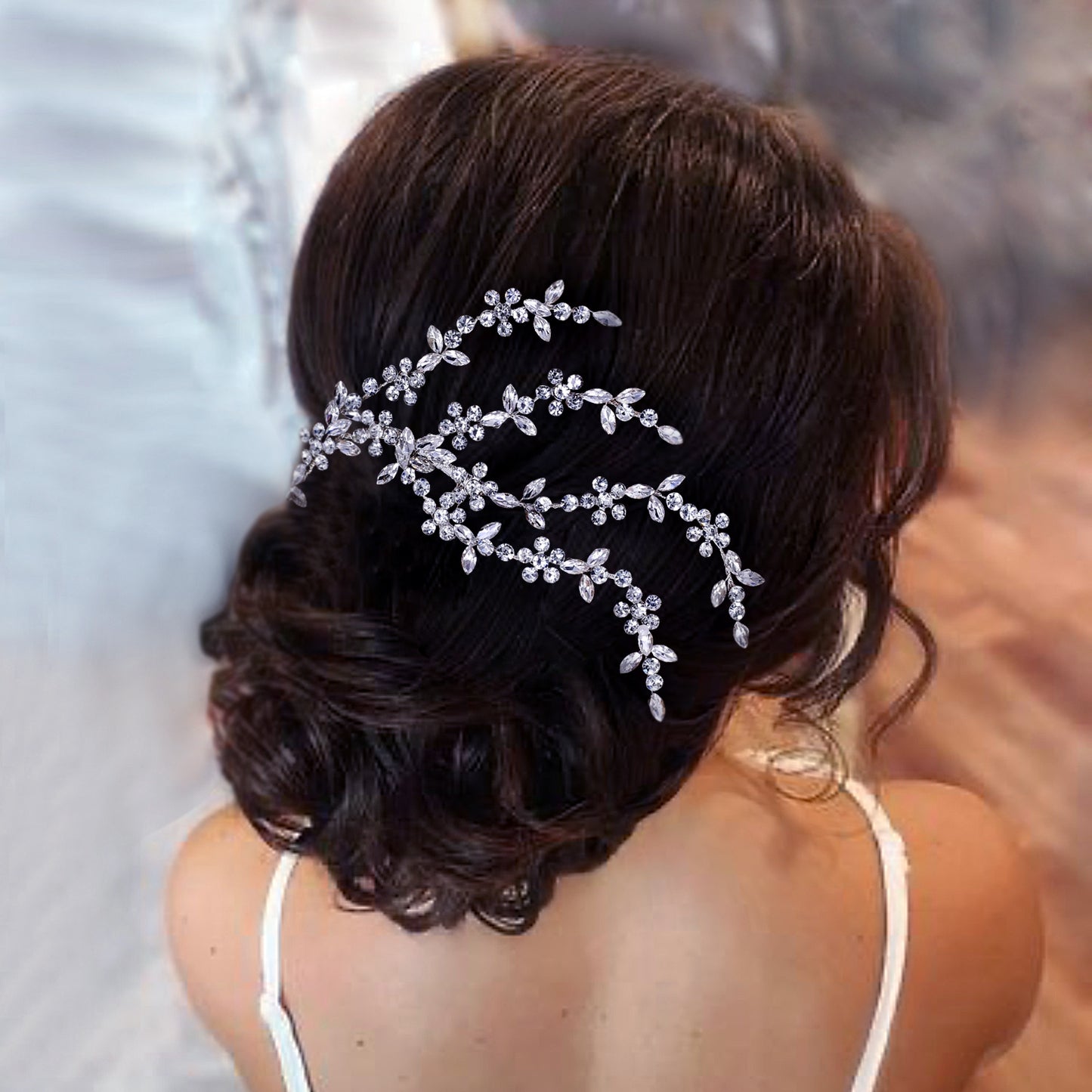 BRIDELLA BHP568 Rhinestone Hair Comb for Woman Handmade Wedding Hair Accessories Bride Headdress Bridesmaid Headwear Hair Clip