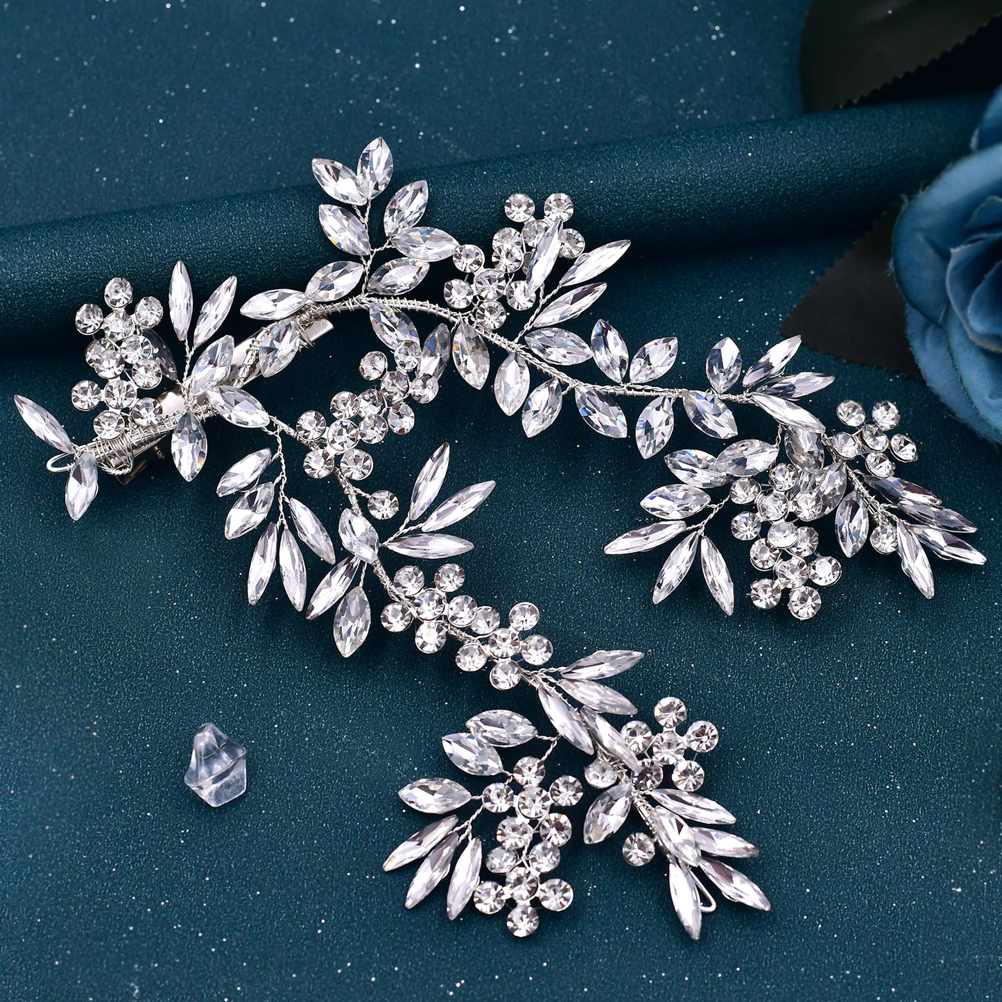 BRIDELLA BHP271 Bridal Rhinestone Hairpin Fashion Hair Clip Woman Wedding Hairpiece Handmade Crystal Hair Accessories Bride Headwear