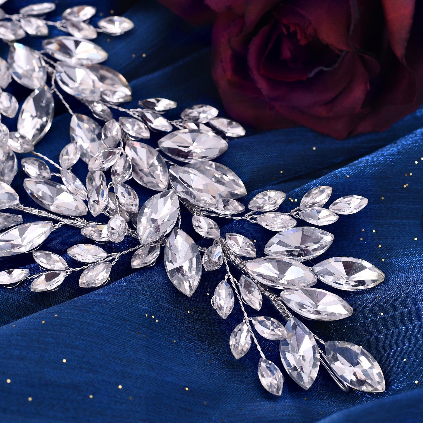 BRIDELLA BHP304 Bridal Tiaras for Wedding Rhinestone Hair Piece Crystal Headpiece Wedding Headpieces for Bride Hair Jewelry HP304