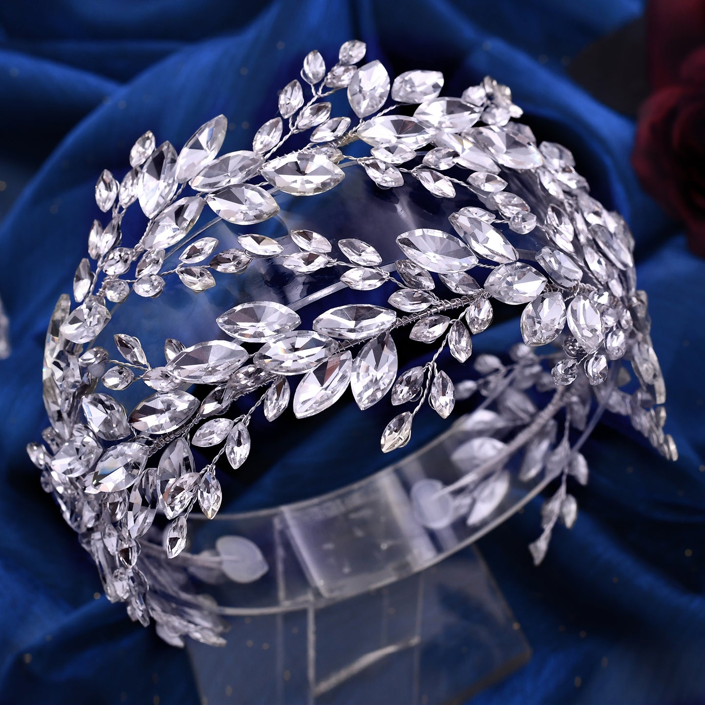 BRIDELLA BHP304 Bridal Tiaras for Wedding Rhinestone Hair Piece Crystal Headpiece Wedding Headpieces for Bride Hair Jewelry HP304