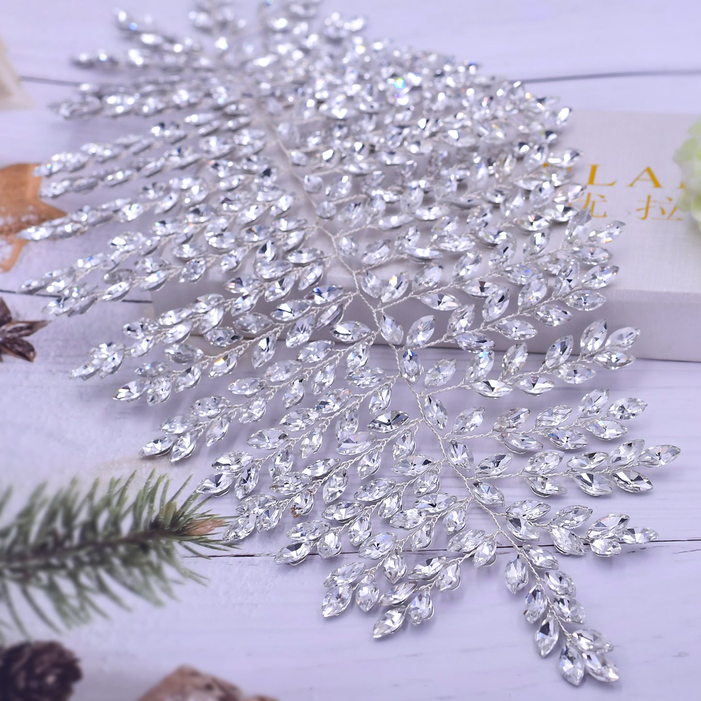 BRIDELLA BHP238 Wedding Hair Accessories Rhinestone Bridal Headband Elegant Women Tiara and Crown Girls Gifts Headdress for Party