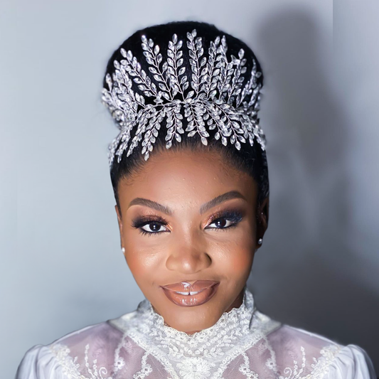 BHP238-S silver rhinestone crown